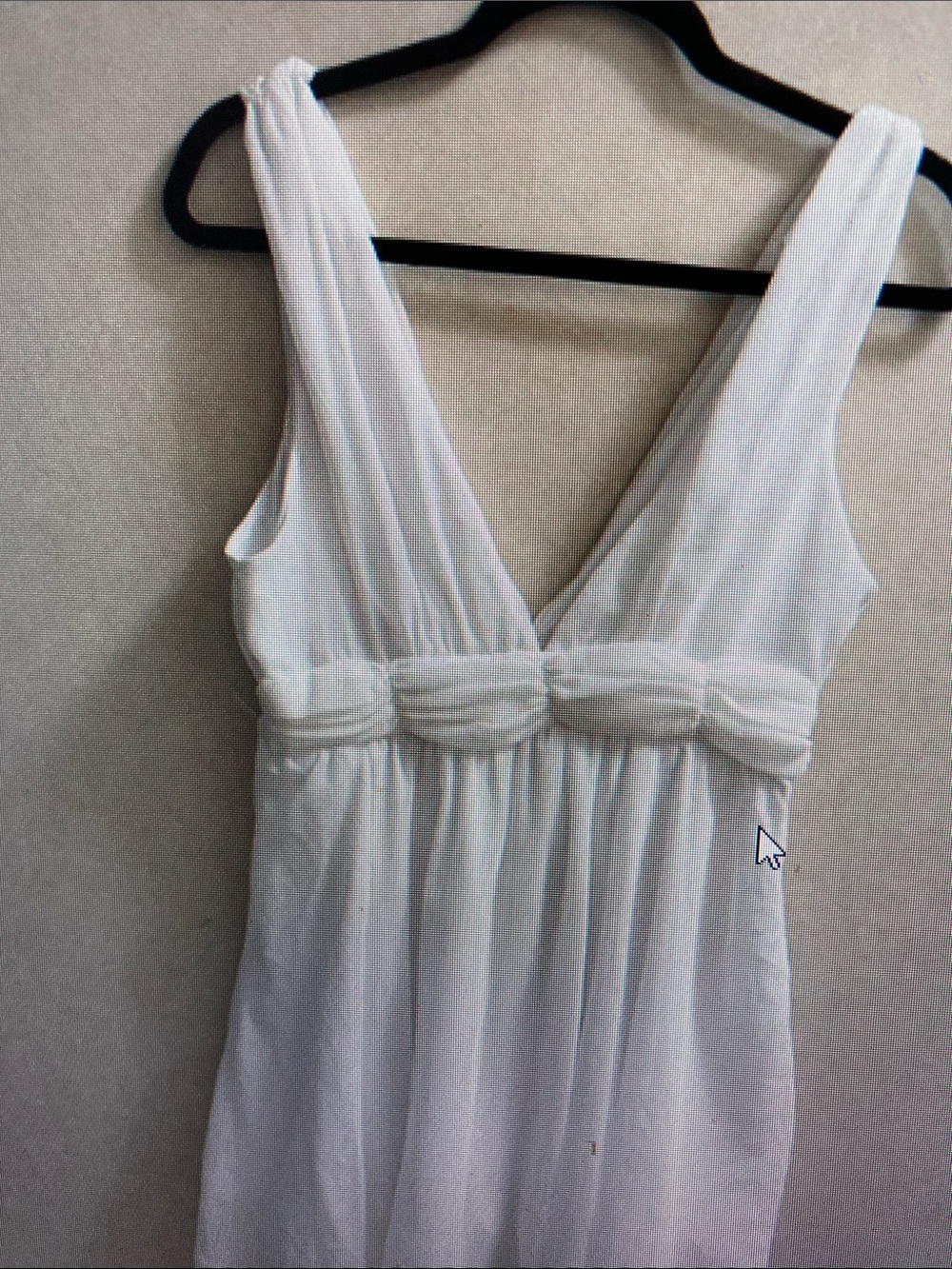 White Plunging V-Neck Maxi Dress with Knotted Waist Detail